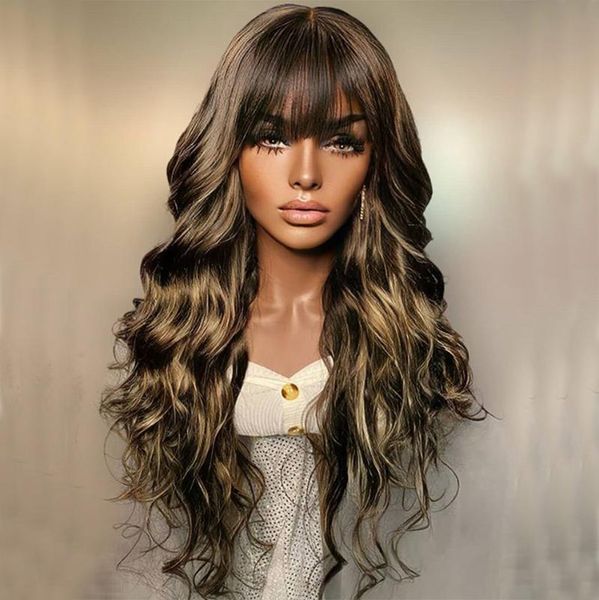 highlight body wave remy silk base human hair wigs with bangs 150density fringe 360 lace frontal wigs with baby hair remy, Black;brown
highlight body wave remy silk base human hair wigs with bangs 150density fringe 360 lace frontal wigs with baby hair remy, Black;brown