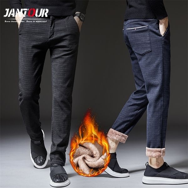 winter fleece fluff thick warm pants men business straight elastic plaid casual pant men's cotton black trousers 38 lj201221 
winter fleece fluff thick warm pants men business straight elastic plaid casual pant men's cotton black trousers 38 lj201221