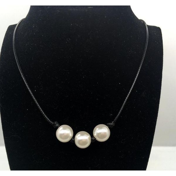 women fashion pearl necklace jewelry white pearl black leather rope cord choker necklace choker slip knot imitation wmtvqs hat7890, Silver
women fashion pearl necklace jewelry white pearl black leather rope cord choker necklace choker slip knot imitation wmtvqs hat7890, Silver