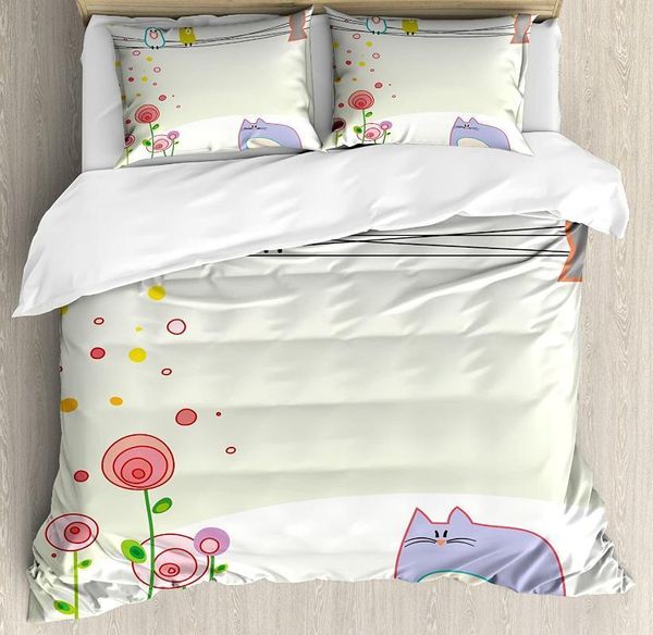 toddler duvet cover set cute childrens drawing style bird and cat figures with flourishing spring flowers bedding set multicolor1
toddler duvet cover set cute childrens drawing style bird and cat figures with flourishing spring flowers bedding set multicolor1