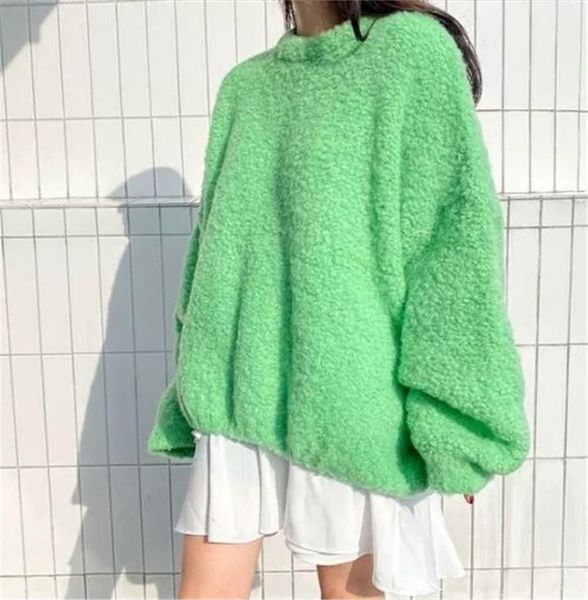 women's sweaters winter oversized sweet sweater for women ladies korean style loose o-neck jumper solid fleece lantern sleeve thicken b, White;black
women's sweaters winter oversized sweet sweater for women ladies korean style loose o-neck jumper solid fleece lantern sleeve thicken b, White;black