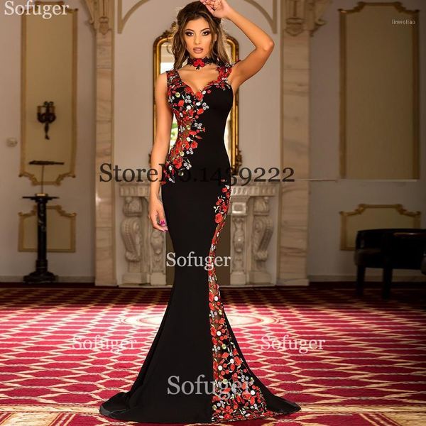 black strench spandex mermaid evening dress flowers appliques saudi arabic women wedding special occasion evening formal prom1, White;black
black strench spandex mermaid evening dress flowers appliques saudi arabic women wedding special occasion evening formal prom1, White;black
