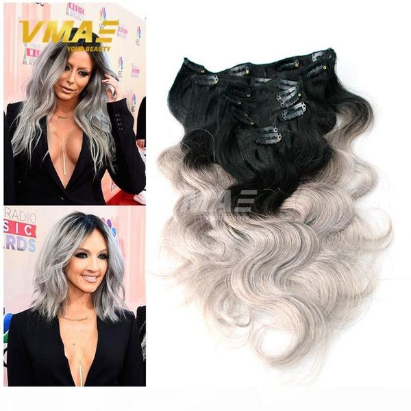 ombre brazilian clip in human hair extensions body wave silver grey clip in 8pcs set ombre color clip in hair extensions, Black;brown
ombre brazilian clip in human hair extensions body wave silver grey clip in 8pcs set ombre color clip in hair extensions, Black;brown
