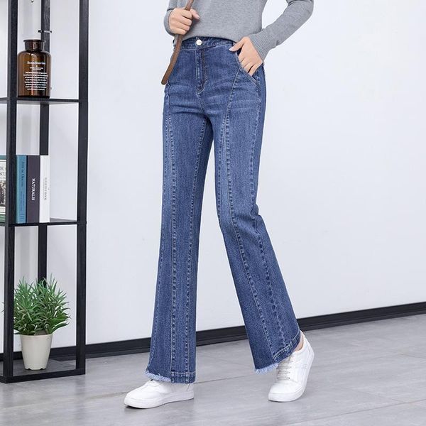 women's jeans 2020 spring and summer creative flared jeans women loose casual high waist was thin woolen trousers1, Blue
women's jeans 2020 spring and summer creative flared jeans women loose casual high waist was thin woolen trousers1, Blue