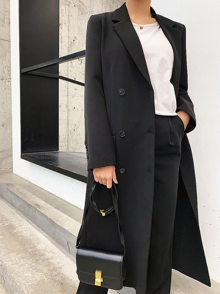 2021 New Elegant Girl's Fashionable Black Korean Women's Blazer Autumn Fashion Long Retro Office Jacket Lady Wear Female Coat Loose JE46, White;black
2021 New Elegant Girl's Fashionable Black Korean Women's Blazer Autumn Fashion Long Retro Office Jacket Lady Wear Female Coat Loose JE46, White;black