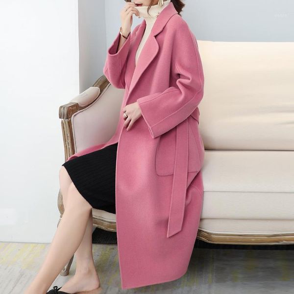 100% cashmere double-sided cashmere coat jacket autumn 2021 elegant female pink long wool coat fashion hepburn wind overcoat1, Black
100% cashmere double-sided cashmere coat jacket autumn 2021 elegant female pink long wool coat fashion hepburn wind overcoat1, Black