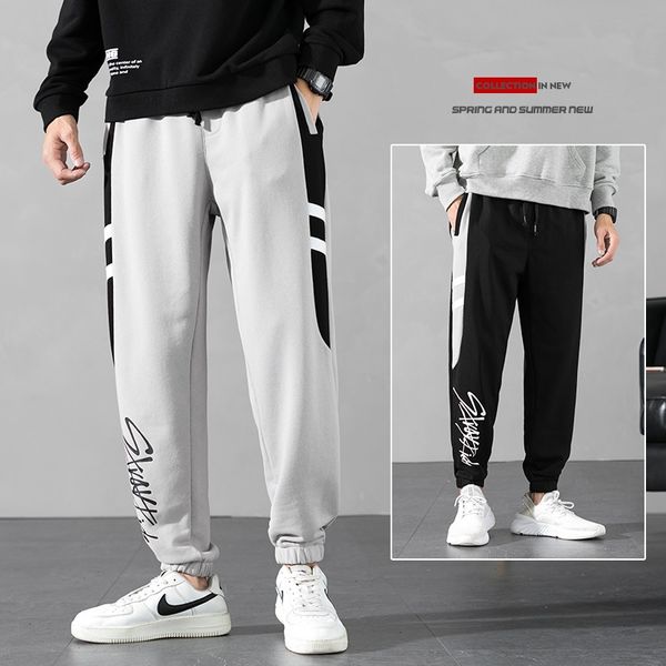 autumn new style men's casual loose legged elastic waist solid color slim body sports pantsbody sports pants closing pants fashion wivz, Blue
autumn new style men's casual loose legged elastic waist solid color slim body sports pantsbody sports pants closing pants fashion wivz, Blue