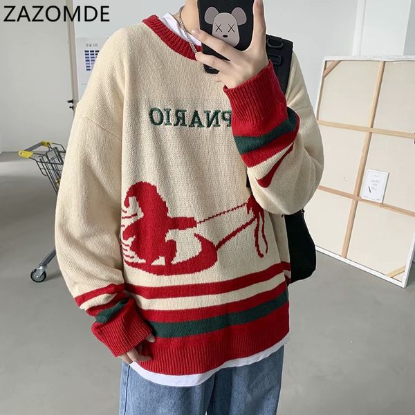 sweater men fashion autumn winter sweaters pullover round neck anime cartoon pattern knit sweater primer shirt oversized c1222, Black
sweater men fashion autumn winter sweaters pullover round neck anime cartoon pattern knit sweater primer shirt oversized c1222, Black