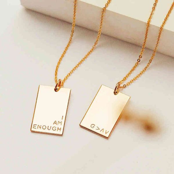 stainless steel customized geometric jewelry engraved symbols word quotes message inspired rectangle pendant necklace, Silver
stainless steel customized geometric jewelry engraved symbols word quotes message inspired rectangle pendant necklace, Silver