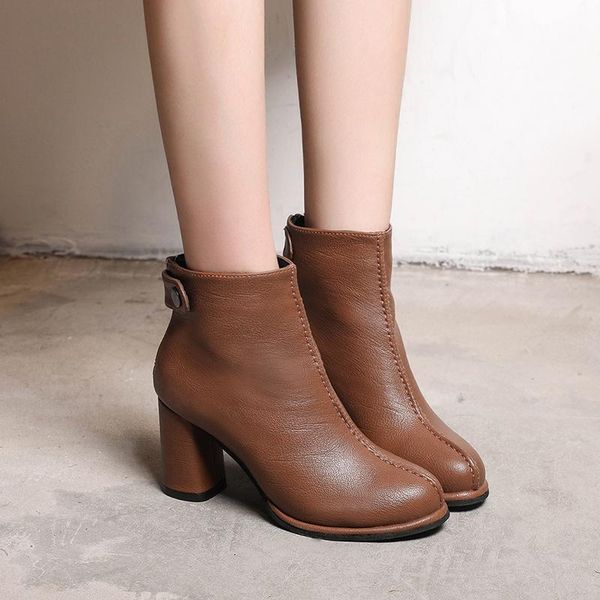 ankle boots for women high heels retro warm winter short boots women chunky heel black beige brown 2020
ankle boots for women high heels retro warm winter short boots women chunky heel black beige brown 2020