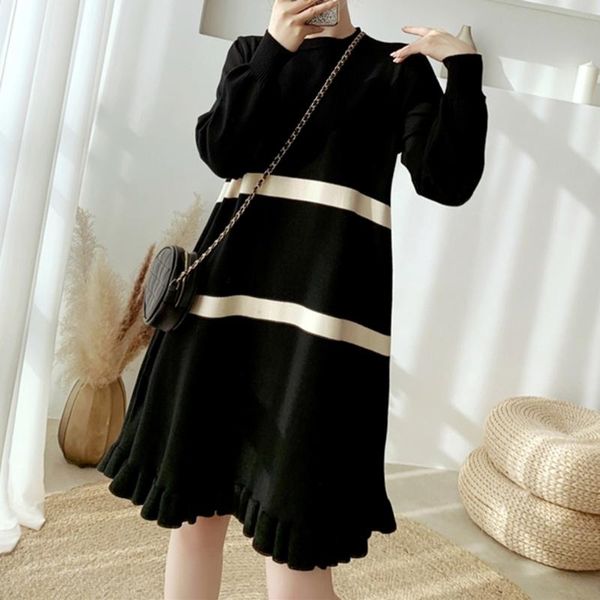 japan style korean fashion women dress spring autumn loose simple elegant thin sellers stripe splicing lantern sleeve, Black;gray
japan style korean fashion women dress spring autumn loose simple elegant thin sellers stripe splicing lantern sleeve, Black;gray