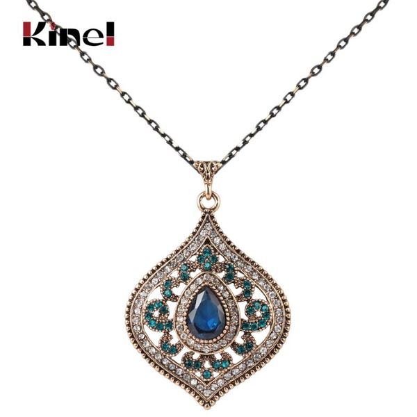 pendant necklaces kinel fashion blue crystal necklace for women ancient gold color choker bohemia vintage jewelry wholesal, Silver
pendant necklaces kinel fashion blue crystal necklace for women ancient gold color choker bohemia vintage jewelry wholesal, Silver