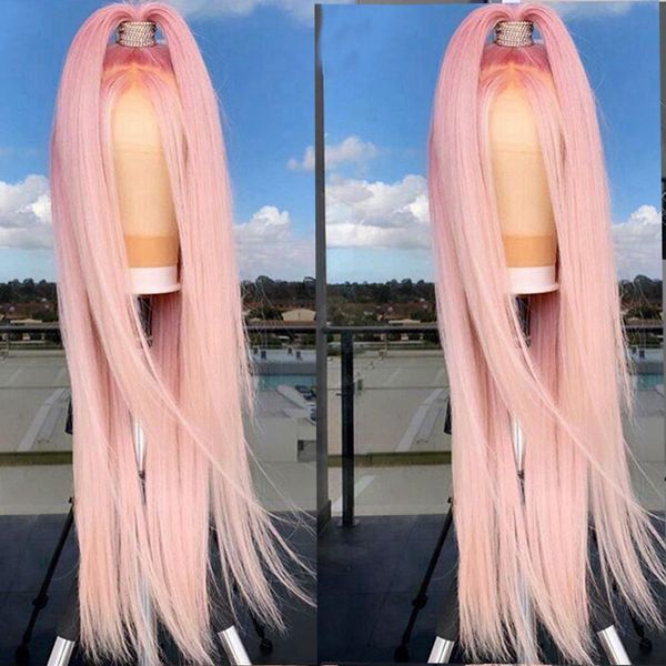 costume accessories silk straight soft 13*4 lace front wigs for women realistic pink glueless japanese fiber lace wig with nautral hairline, Silver
costume accessories silk straight soft 13*4 lace front wigs for women realistic pink glueless japanese fiber lace wig with nautral hairline, Silver