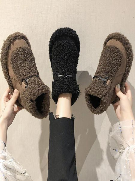winter new lamb hair with rhinestone platform snow boots korean version of the selling comfortable non-slip boots, Black
winter new lamb hair with rhinestone platform snow boots korean version of the selling comfortable non-slip boots, Black