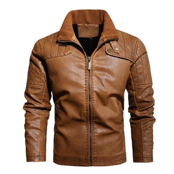 men's fur & faux leather jacket plus velvet motorcycle retro high-quality coat windproof casual, Black
men's fur & faux leather jacket plus velvet motorcycle retro high-quality coat windproof casual, Black