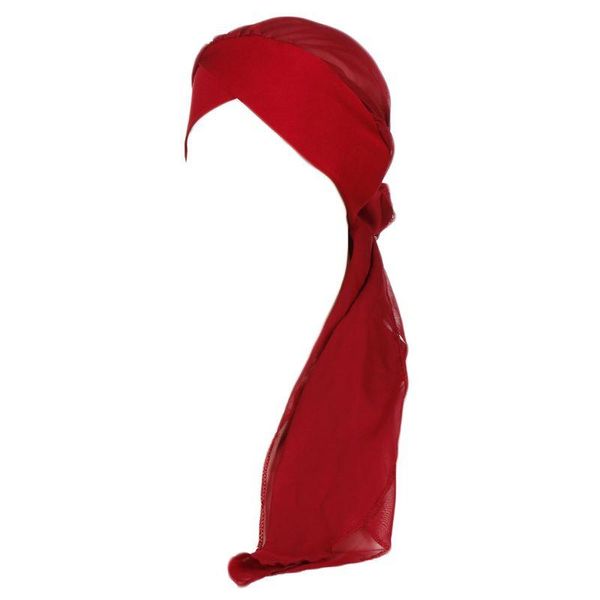 women muslim elastic turban chiffon long tail ruffle hat solid color head scarf wrap forehead cross band cancer chemo beanie cap, Blue;gray
women muslim elastic turban chiffon long tail ruffle hat solid color head scarf wrap forehead cross band cancer chemo beanie cap, Blue;gray