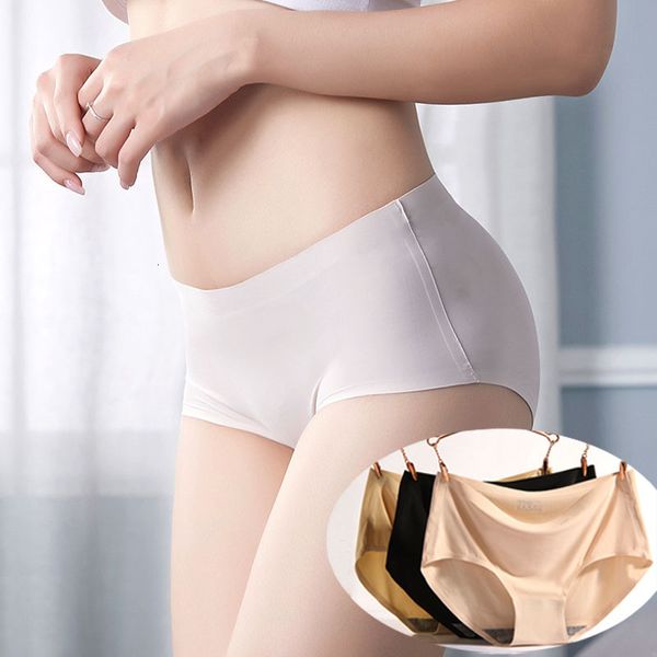 women's seamless panties g-string ice silky intimates underwear women solid color middle waist fashion briefs sale, Black;pink
women's seamless panties g-string ice silky intimates underwear women solid color middle waist fashion briefs sale, Black;pink