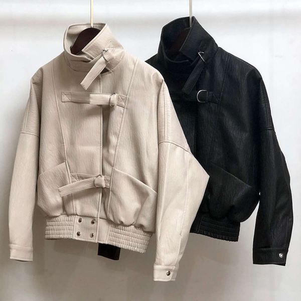 spring and autumn 2020 new korean black loose motorcycle pu clothes women's short long sleeve casual jacket leather coat
spring and autumn 2020 new korean black loose motorcycle pu clothes women's short long sleeve casual jacket leather coat