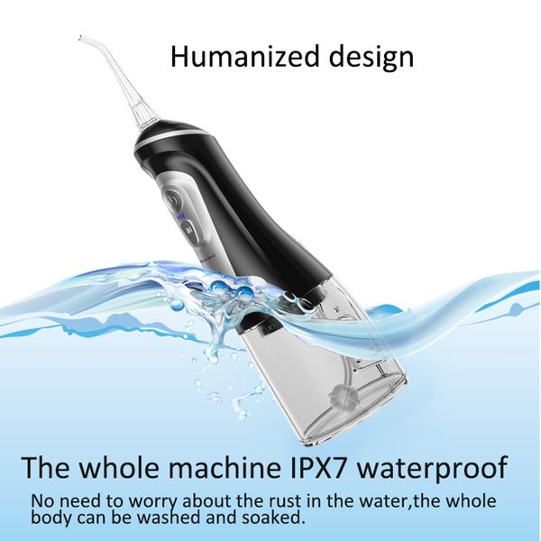 portable oral irrigator water flosser usb rechargeable dental water jet 320ml water tank ipx7 waterproof 5 nozzles teeth cleaner perfections
portable oral irrigator water flosser usb rechargeable dental water jet 320ml water tank ipx7 waterproof 5 nozzles teeth cleaner perfections