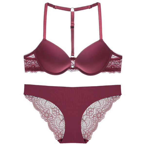 women's european and american small breasts, push-up thick cup bra, front button y-shaped beautiful back lace bra set wt076, Red;black
women's european and american small breasts, push-up thick cup bra, front button y-shaped beautiful back lace bra set wt076, Red;black