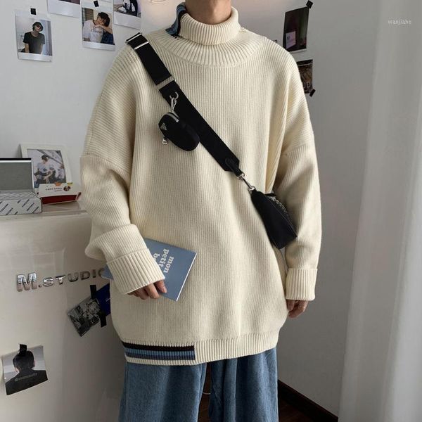 2020 men's solid color coats loose cashmere sweater fashion casual knitting male pullover keep warm turtleneck large size -5xl1, White;black
2020 men's solid color coats loose cashmere sweater fashion casual knitting male pullover keep warm turtleneck large size -5xl1, White;black