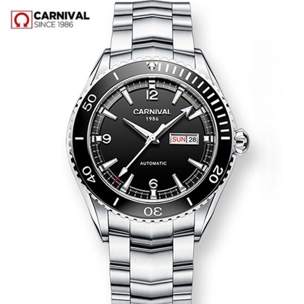 carnival men's mechanical mi770 watch self-winding military for diving sports waterproof sapphire, Slivery;brown
carnival men's mechanical mi770 watch self-winding military for diving sports waterproof sapphire, Slivery;brown