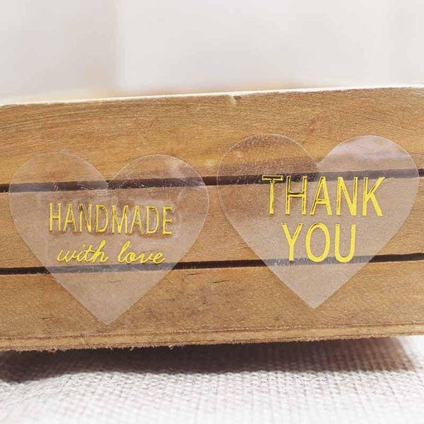 zerong 1000pcs heart shape handmade lables gold foil clear self seal thank you tag labels for cookies/home /wedding/candy favors
zerong 1000pcs heart shape handmade lables gold foil clear self seal thank you tag labels for cookies/home /wedding/candy favors