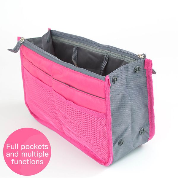 designer bags portable organizer insert bag women nylon travel insert double zipper handbag purse large liner lady compartment c, Blue;pink
designer bags portable organizer insert bag women nylon travel insert double zipper handbag purse large liner lady compartment c, Blue;pink
