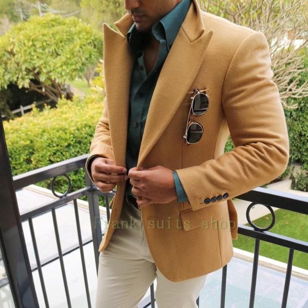 men's suits & blazers 2021 kakhi suit jacket for men woolen tweed balzer formal notch lapel business slim fit groom tuxedos winter coat, White;black
men's suits & blazers 2021 kakhi suit jacket for men woolen tweed balzer formal notch lapel business slim fit groom tuxedos winter coat, White;black