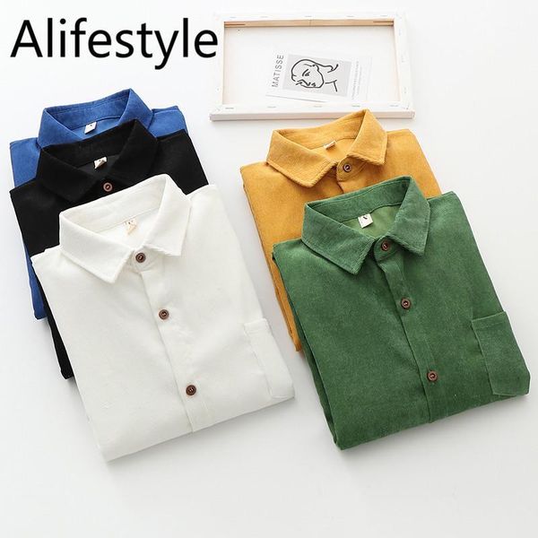 2020 new women shirt corduroy labeling pure colour blouse female loose long sleeve casual shirts lady style clothes1, White
2020 new women shirt corduroy labeling pure colour blouse female loose long sleeve casual shirts lady style clothes1, White