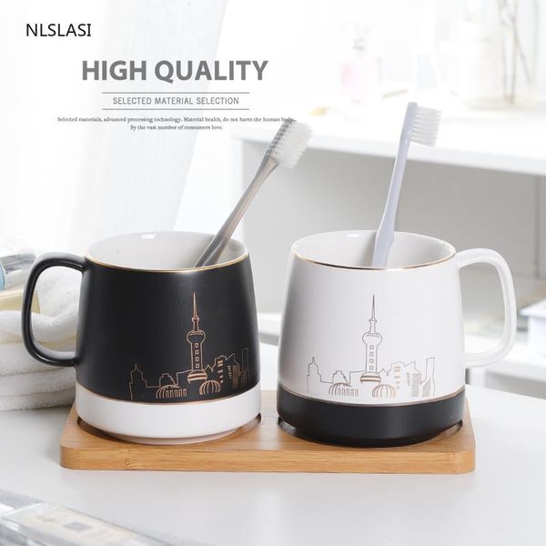 bath accessory set creativity ceramics mouth cup home bathroom with wooden tray mug drinking water drink milk handle couple gifts ornaments
bath accessory set creativity ceramics mouth cup home bathroom with wooden tray mug drinking water drink milk handle couple gifts ornaments