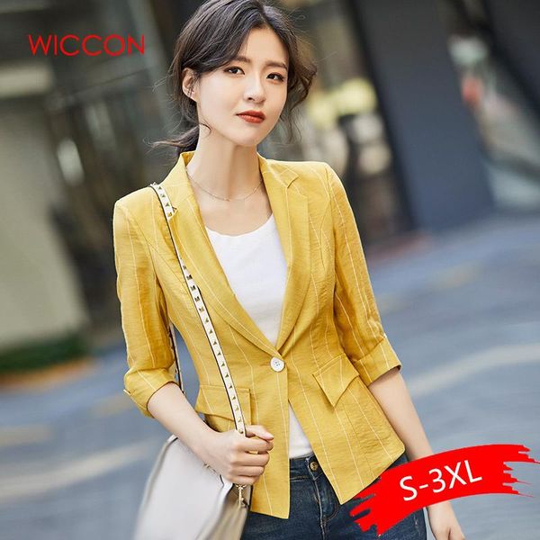 elegant ladies full sleeve single button striped women blazer casual female jacket suits autumn loose workwear outerwear 2020, White;black
elegant ladies full sleeve single button striped women blazer casual female jacket suits autumn loose workwear outerwear 2020, White;black