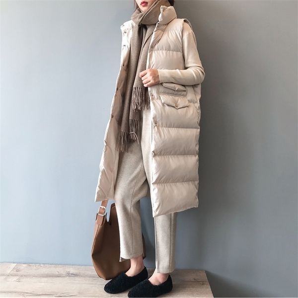 winter new long vests women's trendy wild thin solid color stand collar sleeveless casual loose single-breasted vests women 201211, Black;white
winter new long vests women's trendy wild thin solid color stand collar sleeveless casual loose single-breasted vests women 201211, Black;white