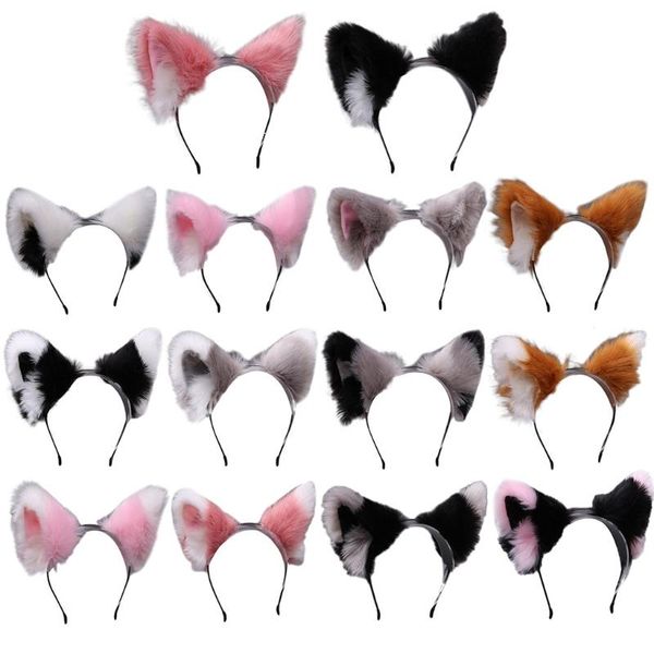 women realistic long furry animal cat ears headband lolita kawaii anime hair hoop halloween cosplay party headpiece
women realistic long furry animal cat ears headband lolita kawaii anime hair hoop halloween cosplay party headpiece