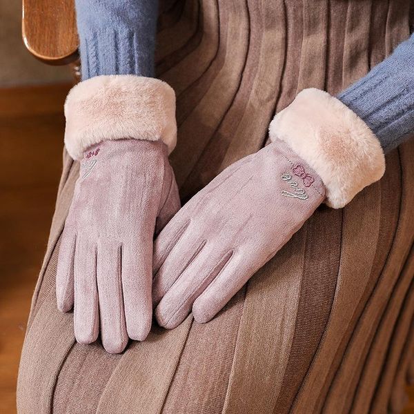 five fingers gloves women winter keep warm touch screen plus velvet inside thicken plush wrist japanese style cute lovely soft female fashio, Blue;gray
five fingers gloves women winter keep warm touch screen plus velvet inside thicken plush wrist japanese style cute lovely soft female fashio, Blue;gray