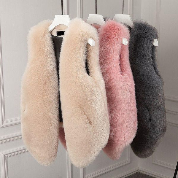 2020 new fashion women autumn winter clothes high imitation fur coat oblique faux fur vest coat, Black
2020 new fashion women autumn winter clothes high imitation fur coat oblique faux fur vest coat, Black