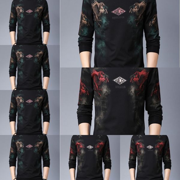 2snmi new men's sweater thin casual versatile youth long neck autumn printed round sleeve coat clothes t-shirt clothesmen's autumn, Black
2snmi new men's sweater thin casual versatile youth long neck autumn printed round sleeve coat clothes t-shirt clothesmen's autumn, Black