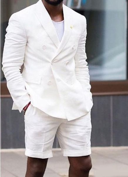 white linen man suits with double breasted blazer short pants two piece summer casual style male jacket wedding groom tuxedos, Black;gray
white linen man suits with double breasted blazer short pants two piece summer casual style male jacket wedding groom tuxedos, Black;gray