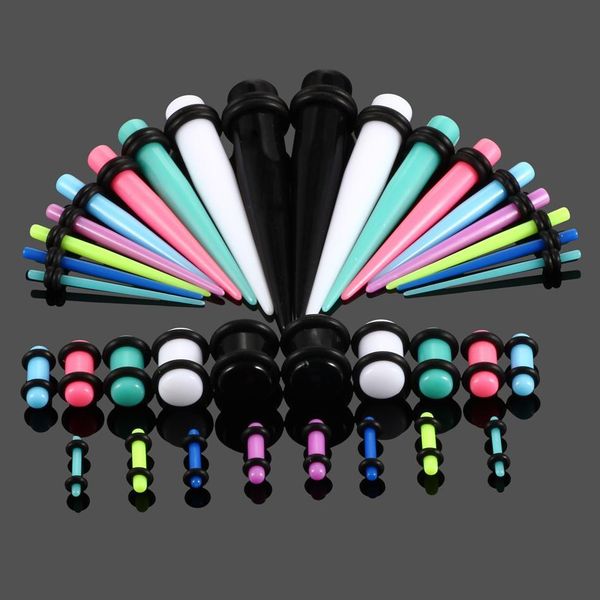 36pcs/lot acrylic ear gauge kits assorted colors spiral ear gauges taper and plug stretching flesh tunnel expansion piercing q bbymct, Silver
36pcs/lot acrylic ear gauge kits assorted colors spiral ear gauges taper and plug stretching flesh tunnel expansion piercing q bbymct, Silver
