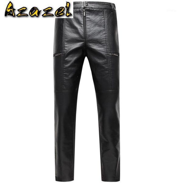 men's pants men's fashion stitching slim motorcycle leather korean men business casual trousers mens pencil pants1, Black
men's pants men's fashion stitching slim motorcycle leather korean men business casual trousers mens pencil pants1, Black
