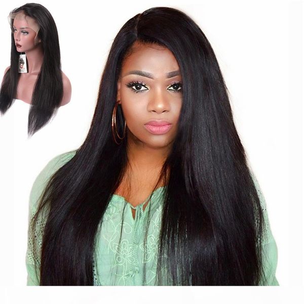 360 lace frontal wig pre plucked with baby hair malaysian straight human hair wigs 150% density remy hair, Black;brown
360 lace frontal wig pre plucked with baby hair malaysian straight human hair wigs 150% density remy hair, Black;brown