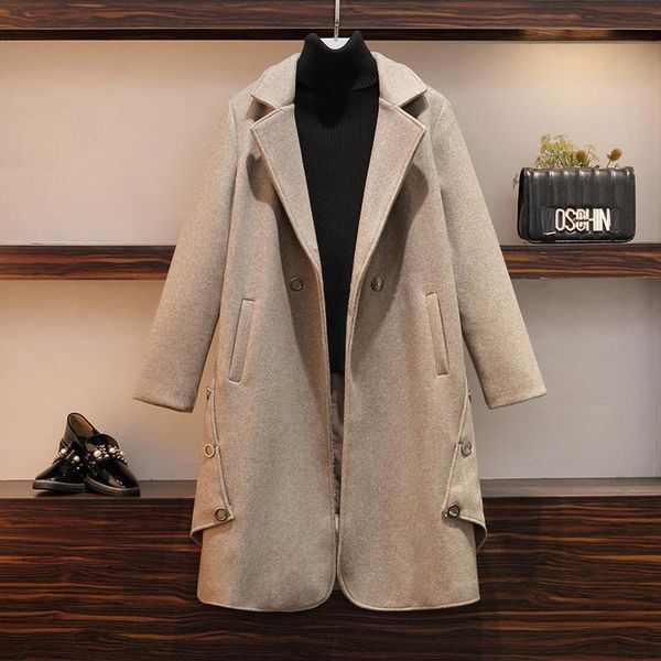 fashion slim double breasted coats for women turn-down collar wool coat patchwork coats and winter jackets womens, Black 
fashion slim double breasted coats for women turn-down collar wool coat patchwork coats and winter jackets womens, Black