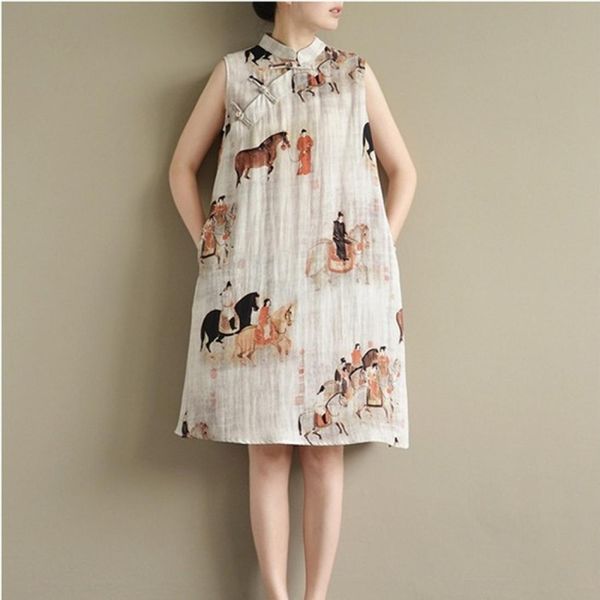 2 pcs retro stand collar button printed cotton and linen long modified cheongsam dress sizexl, Black;pink
2 pcs retro stand collar button printed cotton and linen long modified cheongsam dress sizexl, Black;pink