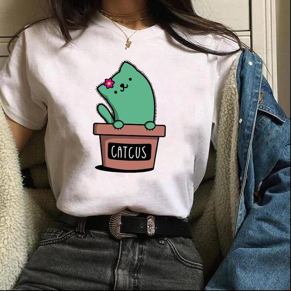 women cactus cat flower animal cartoon fashion short sleeve tees graphic female ladies lady t shirt t shirt t shirts, White
women cactus cat flower animal cartoon fashion short sleeve tees graphic female ladies lady t shirt t shirt t shirts, White