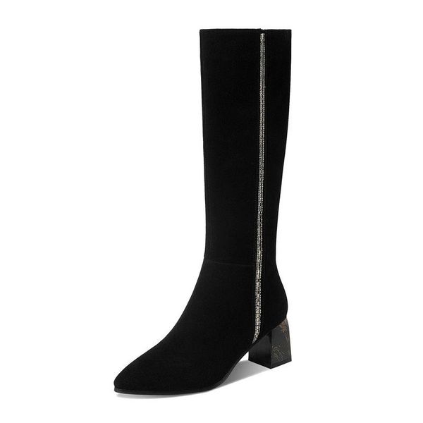 fashion real leather women knee high boots 2020 winter poined toe slim long ladies boots party wedding high heels shoes woman, Black
fashion real leather women knee high boots 2020 winter poined toe slim long ladies boots party wedding high heels shoes woman, Black