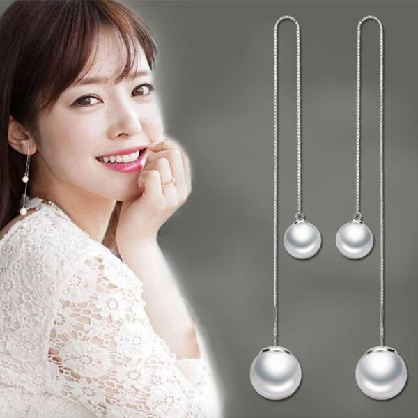 kofsac new charm 925 sterling silver earrings for women simple long tassel pearl dangler earring ear line jewelry gift brincos, Golden;silver
kofsac new charm 925 sterling silver earrings for women simple long tassel pearl dangler earring ear line jewelry gift brincos, Golden;silver