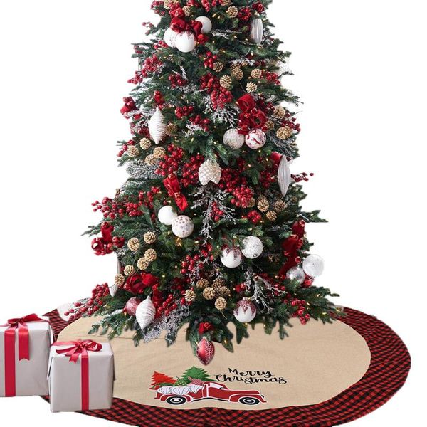 christmas decorations tree skirt merry car printed mat with red and black plaid edge for holiday
christmas decorations tree skirt merry car printed mat with red and black plaid edge for holiday