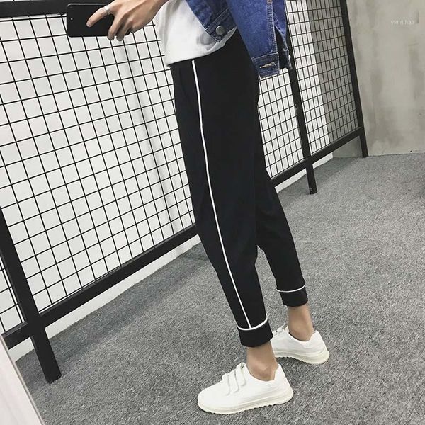 new 2020 summer men's harem casual teenagers pants striped wild feet korean sports thin ankle length pants1, Black
new 2020 summer men's harem casual teenagers pants striped wild feet korean sports thin ankle length pants1, Black
