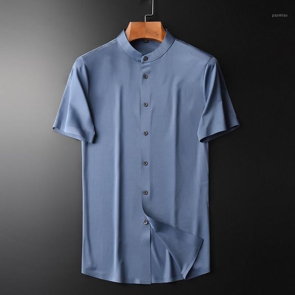 classic stand collar mens shirts luxury solid color short sleeve mens dress shirts summer pique fabric slim fit male 4xl1, White;black
classic stand collar mens shirts luxury solid color short sleeve mens dress shirts summer pique fabric slim fit male 4xl1, White;black
