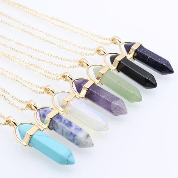 шестигранный колонка кварца ожерелья природный камень кристалл двухслойный ожерелье для женщин ювелирные изделия аксессуары fspxl283, Silver 
шестигранный колонка кварца ожерелья природный камень кристалл двухслойный ожерелье для женщин ювелирные изделия аксессуары fspxl283, Silver